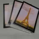 upsimples 5x7 Picture Frame Set of 3, Made of High Definition Glass for 5 x 7 Black Frames, Wall and Tabletop Display Thin Border Photo Frame for Home Dcor