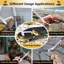 Snake Grabber Tool, 69" Snake Tongs Grabber for Rattlesnake Heavy Duty Professional Folding Snake Feeding Tongs Wide Jaw Snake Handling Tool Long Hndle Stainless Steel Tube