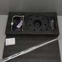 Toilet Paper Holder Stand, Brushed Nickel Toilet Paper Holder Free Standing, Post Pivoting Design & Stable Weighted Base SUS304 Stainless Steel for Bathroom (Mega Roll)