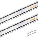 POWERTEC 71387 110" Track Saw Guide Rail Joining Set for Makita or Festool Track Saws Includes 2x55" Extruded Guide Rails and (2) Guide Rail Connectors for Woodworking Projects