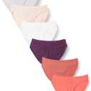 Amazon Essentials Women's Breathable Cotton Bikini Brief Underwear with Full Coverage, Multipacks, X-Small