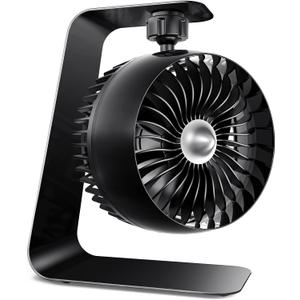Koonie Metal USB Desk Fan, 4 Inch Small Portable Turbo Air Circulator, 6ft Strong Airflow, 3 Speeds, 360 Adjustable Tilt, 35dB Low Noise for Table Office Bedroom
