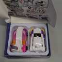 Unicorn Collision Transforming Cars Toy for Girls Boys, 2 Magnetic Cars Transform into Magical Unicorn Collision Transforming Robot Cars Toy Deformation Christmas Birthday Gifts for Kids Pink