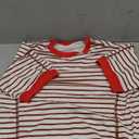 Womens Summer Tops Casual Crewneck Short Sleeve Sweatshirt Striped Color Block Trendy Pullover Knitted T Shirts Blouse M