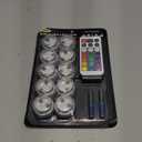 HL Small Submersible Led Lights with Remote,Mini LED Light,Waterproof Tea Light,Underwater Lights,Flameless Candles,Suitable for Vases, Fish Tanks, Hot Tubs, Parties,Wedding,Halloween Decorations (10PC -RGB)