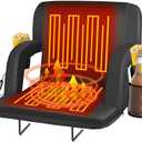 Seeutek Heated Stadium Seats for Bleachers, Portable Stadium Seats with Back Support, USB 3 Levels Bleacher Chairs with Back and Cushion, 5 Pockets Poldable Stadium Chairs for Sports Games,21in 1PC : Sports & Outdoors