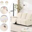 TAOCOCO Recliner Sofa Covers 8-Pieces Stretch Large Couch Covers for 3 Seats Reclining Slipcovers Soft Jacquard Pattern Furniture Protector (Beige)