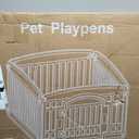 NEWBULIG Dog Playpen 4-Panel, 24IN Puppy Playpen, Stable Dog Play Pen Indoors/Outdoor with Secure Locking Door, Plastic Pet Fence for Small & Medium Dogs