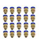 3Dman PC4-M6 Straight Fitting 4mm Thread M6 Connector for 3D Printers -20 pcs