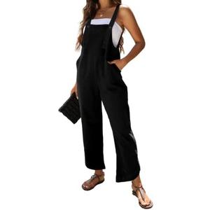 Omoone Women Sleeveless Straps Baggy Jumpsuit Overalls Casual Summer Bib Rompers Pockets Size XL