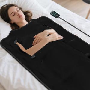 Buyplus Infrared Sauna Blanket, Portable Infrared Blanket for Relaxation, Sauna for Home Use with 95-167F Temp Range & 30-60 Minutes Timer, 6'Lx2.6'W