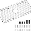 Sink Bottom Grid 29-1/2" X 15-9/16", Centered Drain with Corner Radius 3/8", Sink Protector for Single Bowl Kitchen Sinks
