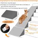 Update 40D Small Dog Steps/Stairs for Staircase, Foam Dog Pet Ramps for Small Dogs, Non-Slip Pet Ramps for Stairs Inside House, Stair Ramp for Injured Dogs Cats with Anti-Slip Strip, 6 Pack