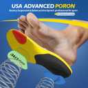 TANSTC Plantar Fasciitis Insoles Heavy Duty Arch Support Insoles Men Flat Feet Orthotic Shoe Inserts for Women Foot Heel Pain Relieve Shock Absorption Sport Inserts Work Boot Shoe Insoles, L