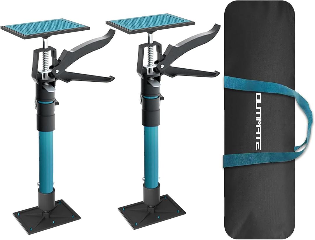 Adjustable Support Pole, Cabinet Jacks for Installing Cabinets, Telescoping Support Poles Range from 13.8'' to 24.6'' Third Hand Tool for Installation, 132 LB Capacity, 2 Packs