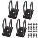 Trailer U Bolt Kit for 5200-7000lbs 3" Round Axle, Heavy Duty Trailer Axle U Bolts 7" Long, 1/2 Diameter, 2 Thread Pitch by MCCKLE (2 Pack)