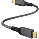 Maxonar [1Ft] Thunderbolt 4 Cable, Short Thunderbolt Cable 40Gbps with 240W Charging and 8K/5K@60Hz Compatible with Thunderbolt 4/3, USB4, and USB C