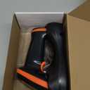 Tera Barcode Scanner Wireless with Screen: Pro Version 1D 2D QR with Setting Keypad Charging Cradle Works with Bluetooth 2.4G Wireless USB Wired Handheld Bar Code Reader HW0009 (Orange)