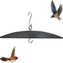 Bird Feeder Baffle, Guard for Bird Houses,13 inch Metal Hanging Baffle Weather Guard Cover for Outside Black