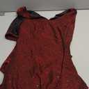 BeryLove Sequin Formal Wedding Guest Prom Cocktail Party Long Ruffle Dresses Sparkly Evening Mother of The Bride Dress,  Burgundy Medium
