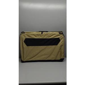 Amazon Basics 2-Door Portable Soft-Sided Folding Soft Dog Travel Crate Kennel, Medium (M 30" x 21" x 21"), Tan