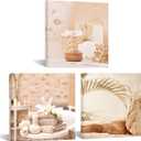 Nachic Wall Neutral Bathroom Canvas Wall Art Decor Boho Botanical Picture Prints Modern Light Beige Zen Spa Wall Decoration