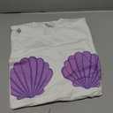 Mermaid Purple Seashell Bra Cartoon Graphic T-Shirt, L