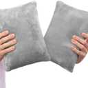 1 MIDDLE ONE 2 Pack Small Pillow, Memory Foam Mini Pillow 11 X 7 Inches for Travel, Sleeping, Nap and Neck, Knee, Lumbar Support, Tiny Cushion for Pet, Dogs (Grey)