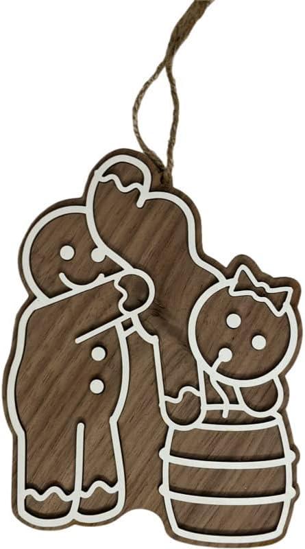 Drunk Gingerbread Man and Woman Beer  - Themed Naughty Gingerbread Christmas Ornaments (Keg Stand)