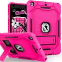 ZoneFoker Case for iPad 9th/8th/7th Generation 2021/2020/2019(10.2 inch), Heavy Duty Shockproof Rugged 10.2" Cover with Built-in Stand for iPad 9 8 7 Gen for Girls Women (Hot Pink)