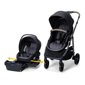 Safety 1st onBoard Slide 6-in-1 Infant Car Seat & Baby Stroller Travel System with SafetySlide Base, Rocky Point, MFG 12/28/2024