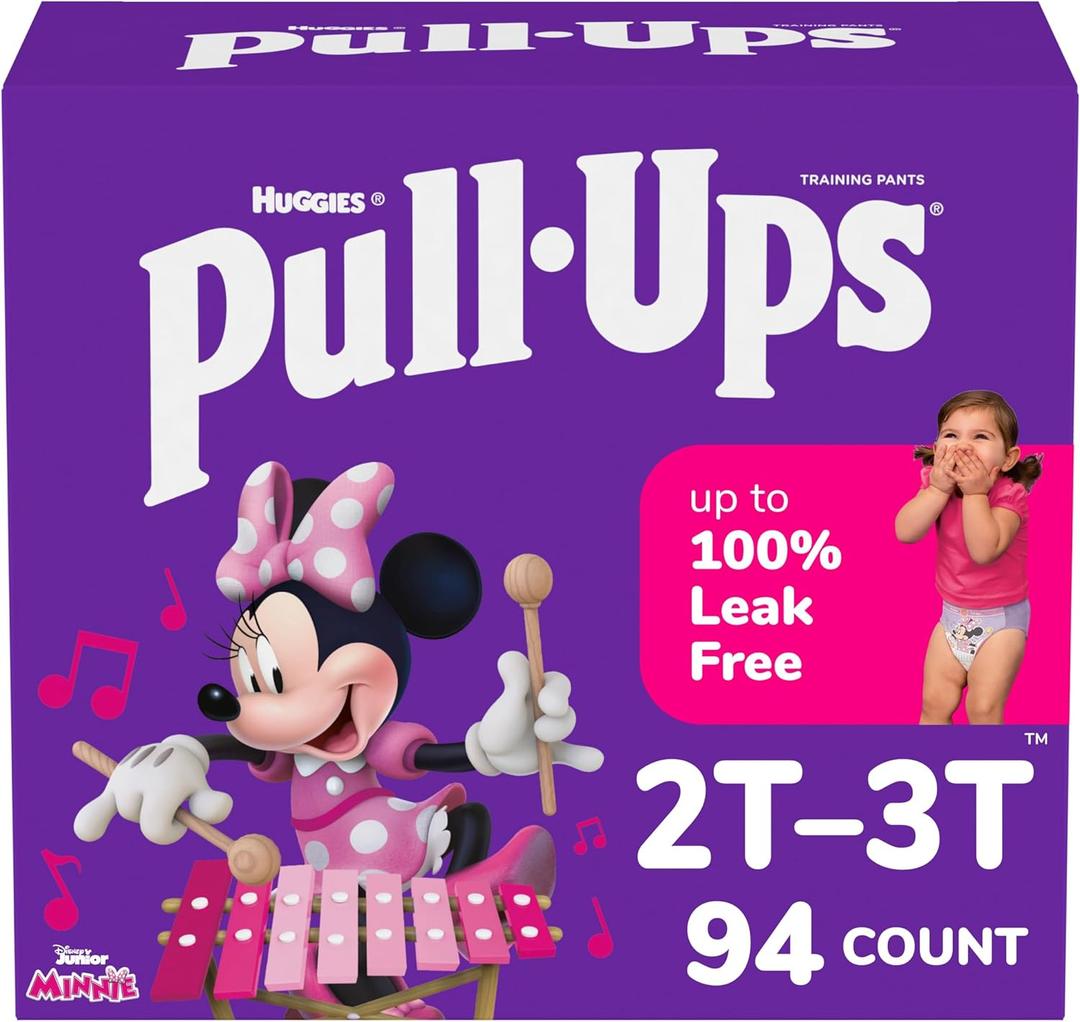Pull-Ups Girls' Potty Training Pants, Size 2T-3T Training Underwear (16-34 lbs), 94 Count Pull-Ups Girls' Potty Training Pants, Size 2T-3T Training Underwear (16-34 lbs), 94 Count