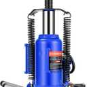 SPECSTAR Pneumatic Air Hydraulic Bottle Jack with Manual Hand Pump 20 Ton Heavy Duty Auto Truck Travel Trailer Repair Lift Blue