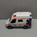 Play Ambulance Toy for Kids 3 4 5 6 7 8 Years Old - Friction Powered Truck with Light and Sound, Carrier Vehicle with Figures Toys, Gifts for Boys Girls Age 3-12