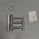 Angle Simple Swivel Towel Hook 3 Arms, SUS304 Stainless Steel Foldable Robe Towel Hook for Bathroom, Wall Coat Holder, Brushed Nickel (1 Pack)