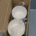 100 Pcs Pink Snowflake Soup Cups with Spoons 9 oz Winter Disposable Ice Cream Bowls Valentine's Day Paper Treat Snack Dessert Cups for Winter Holiday Hot or Cold Food Party Favor Supplies