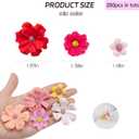 200pcs Mini Faux Flower Heads Artificial Flower Heads Small Silk Flower Fake Daisy Peony Flowers for Craft Garland Wedding Party Supply Home Decoration