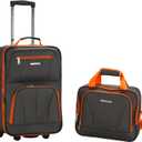 Rockland Fashion Softside Upright Luggage Set, Expandable, Charcoal, 2-Piece Set (14/19)