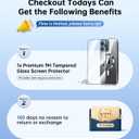 3 x for iPhone 14 Pro Case with Integrated Camera Lens Protector, [Compatible with MagSafe] [Original iPhone Exterior], Crystal Clear Case for iPhone 14 Pro 6.1", Black