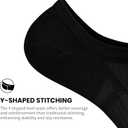 wernies No Show Socks Women - 8 Pairs Ankle Socks for Women, Low Cut Socks Short Cotton Socks, Invisible Casual Socks (Black)