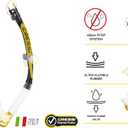 Cressi Foldable Adult Dry Snorkel for Scuba Diving, Snorkeling - Alpha Ultra Dry Made in Italy