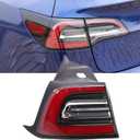 3 PIN Driver Side LED Tail Light Assembly, Rear Left Brake Outside Tail Lamp, for Tesla Model 3 2017 2018 2019 2020, OE# 1077397-00-H, 1077397-00-F, 1077397-00-G, 1077397