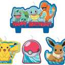 Amscan Pokemon Birthday Character Candle Set - 4 pcs, 172408