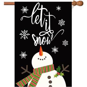 Christmas Flags,Christmas Garden Flags House Flags 28 x 40 Inch with Grommets Outdoor Winter Garden Flag for Winter Garden and Home Decoration