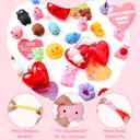 JOYIN 28 PCS Mochi Squishy Toys with Valentine Cards and Filled Hearts Party Favors for Kids Valentine Gifts Classroom Exchange, Kawaii Stress Relief Toy for Valentines Day Gift Exchange, Game Prizes