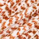 SimpleFun Womens Blouses 3/4 Sleeve Ruffle Neck Printed Business Casual Tops Flowy Dressy Work Shirts (XL)