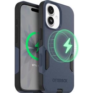 OtterBox iPhone 17 (Only) – Commuter Series Case – Built-in MagSafe – Thin, Dual-Layer, Pocket-Friendly, Port Cover – Midnight Sky (Blue/Black)