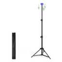 Portable Iv Pole, Foldable IV Pole Stand 27 to 83" Adjustable Height Pole with 4 Hook & Drip Bag Stand, Collapsible Iv Pole for Travel