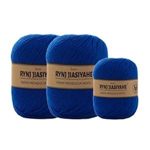 Wool Yarn - 100% Wool, Set of 250g/8.8oz, Medium(2mm), Warm & Soft for Hand Knitting & Crocheting 