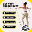 Stepper Machine with Resistance Bands, Mini Stepper with 300LBS Weight Capacity, Twist Stepper for Full Body Workout, Adjustable Step Height, Smooth and Quiet, Step Machine for Men Women